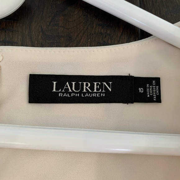 RALPH LAUREN size 10 cream/ivory long dress - Picture 3 of 5